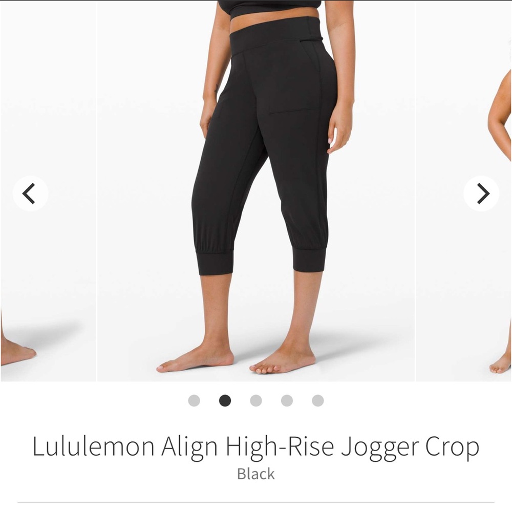 Lululemon Athletica Black Align High-Rise Jogger Crop